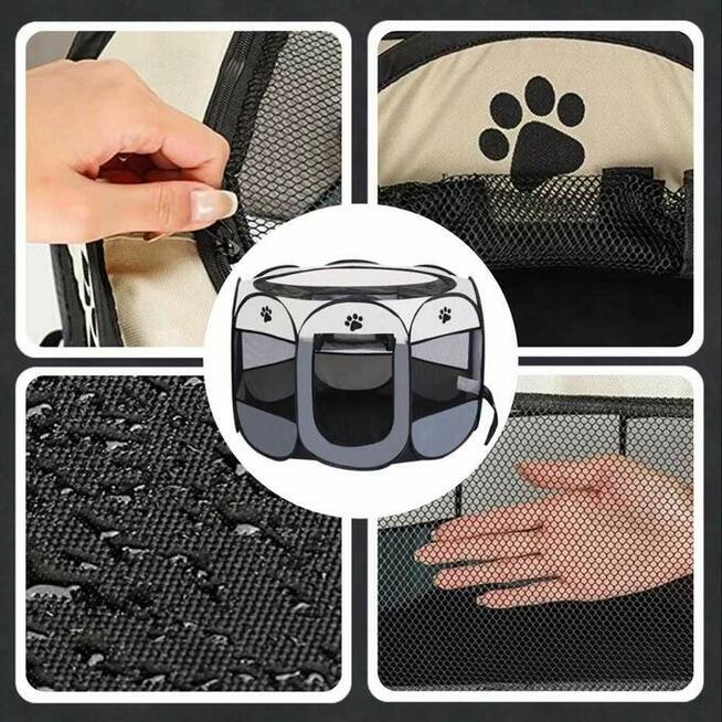 SKŁADANY Kojec Dla Psa Kota Legowisko Klatka