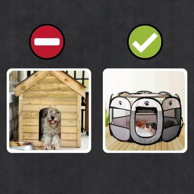 SKŁADANY Kojec Dla Psa Kota Legowisko Klatka