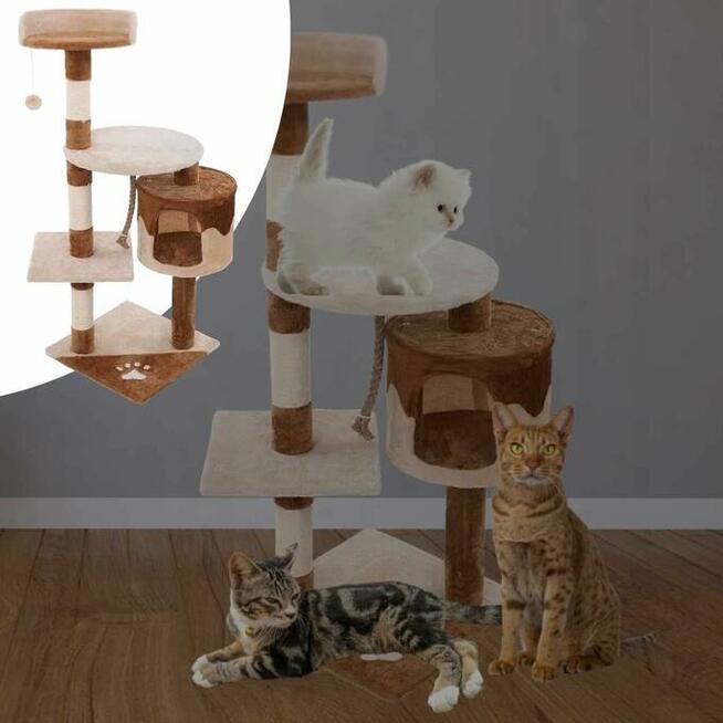 DRAPAK Domek Dla Kota Kotów Drzewo Myszki Zabawa XL