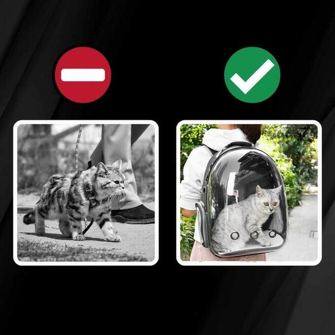 PLECAK Dla Kota Psa Transporter Torba Przezroczysty