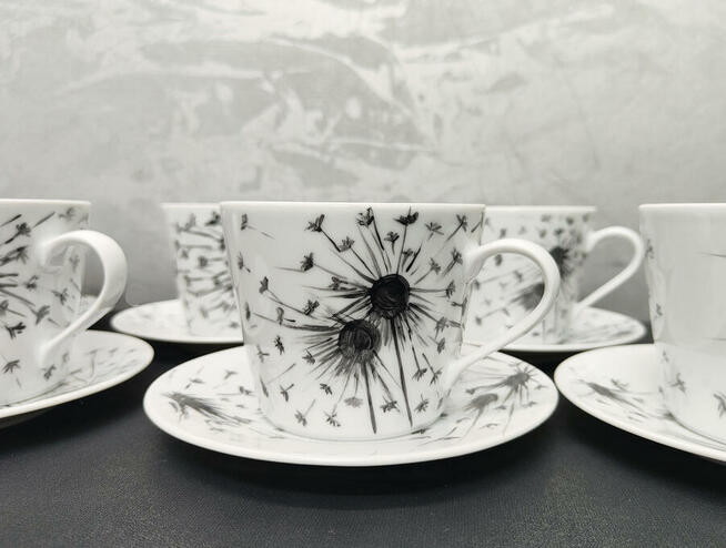 Zestaw śniadaniowy filiżanka / spodek Dmuchawce