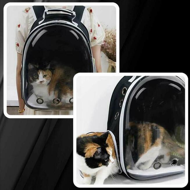 PLECAK Dla Kota Psa Transporter Torba Przezroczysty