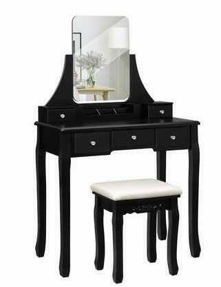 Toaletka biurko z Hookerem stylowa Glamour z lustrem .