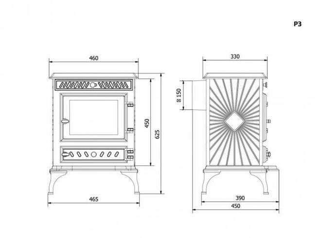 Piecyki Kawmet zbudowane są w 100% z żeliwa. Zgodne z normą