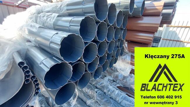 Rynny METAL od ręki brąz i grafit fi125/90 Blachtex Klęczany