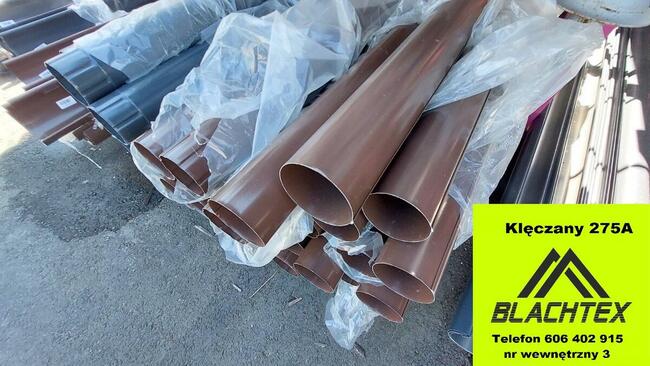 Rynny METAL od ręki brąz i grafit fi125/90 Blachtex Klęczany