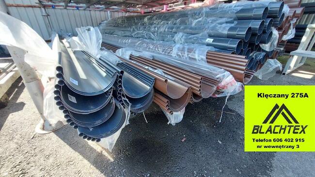 Rynny METAL od ręki brąz i grafit fi125/90 Blachtex Klęczany
