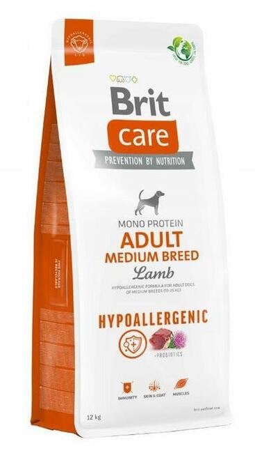 BRIT Care Dog Hypoallergenic Adult Medium Lamb 12k