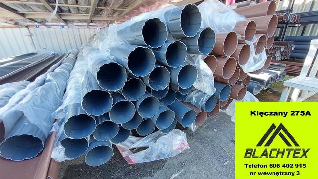 Rynny METAL od ręki brąz i grafit fi125/90 Blachtex Klęczany