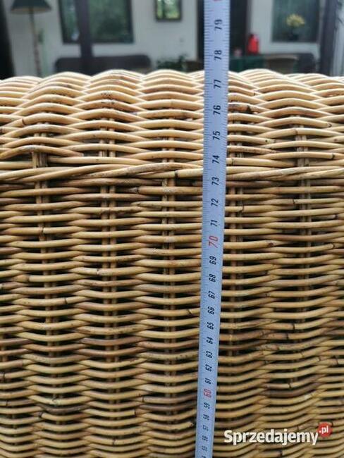 Piękny wygodny komfortowy Fotel Klubowy Jasny RATTAN