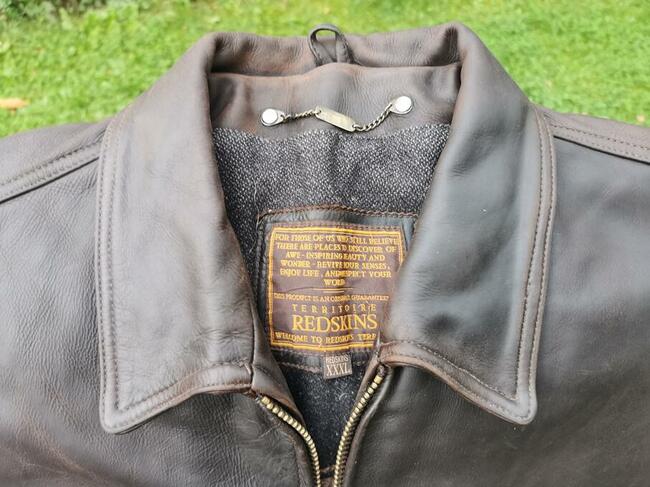 REDSKINS Oryginalna kurtka skórzana na podpince Rozm. XXXL