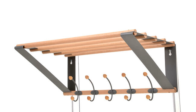 Wieszak do płaszczy NATURE z półką