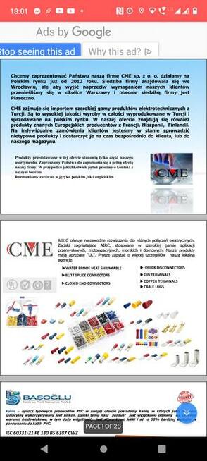 Turecki producent kabli, dławników korytek kablowych