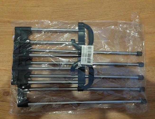 NOWY Wielowarstwowy wieszak składany ze stali nierdzewnej