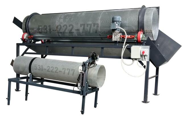 Przesiewacz Przemysłowy Rotacyjny Bębnowy Do Ziemi Kompostu