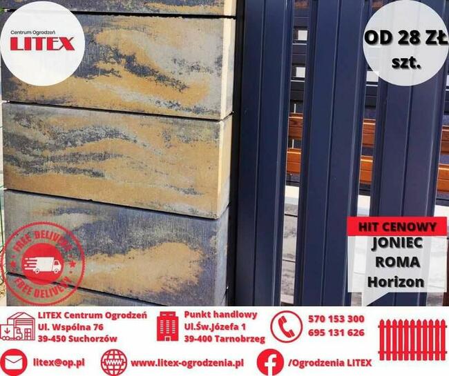 bloczek, pustak gładki JONIEC ROMA HORIZON