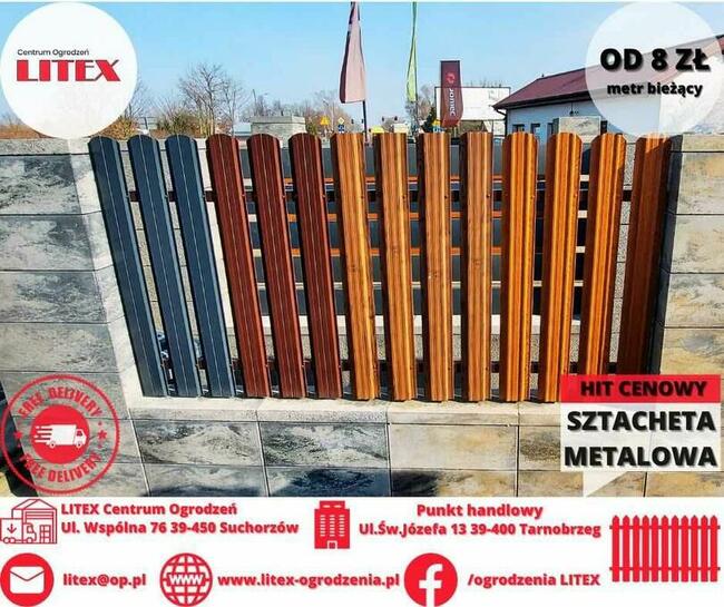 sztacheta metalowa, przęsło ogrodzeniowe, KURIER