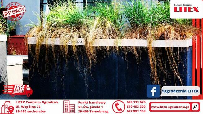 nowoczesna betonowa donica ogrodowa JADAR