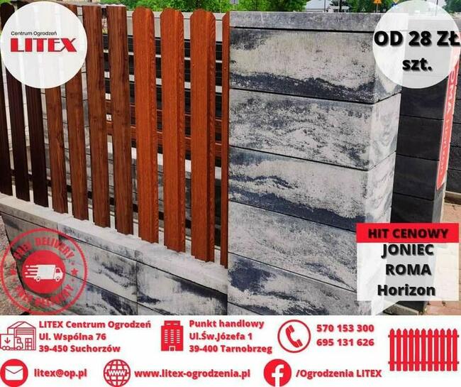 bloczek, pustak gładki JONIEC ROMA HORIZON