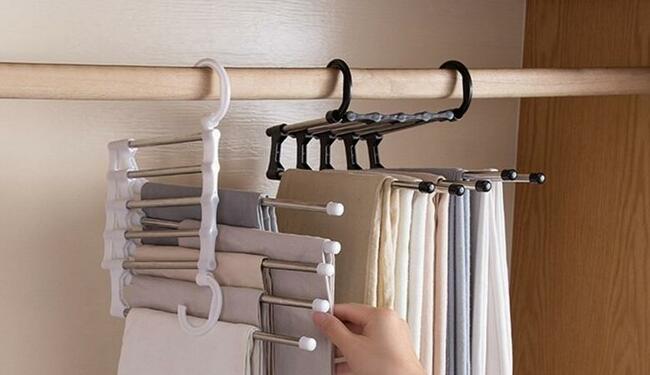 NOWY Wielowarstwowy wieszak składany ze stali nierdzewnej