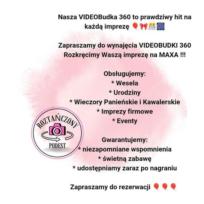 Fotobudka 360 / Videobudka 360 / wynajem