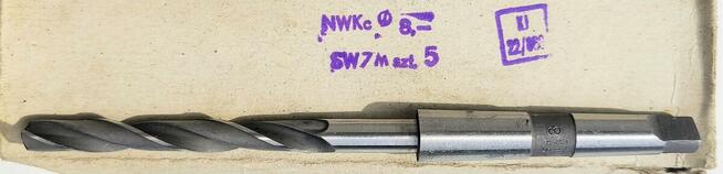 WIERTŁO DO METALU NWKc 8 HSS MK1 DIN 345 Krajowe BHH BAILDON