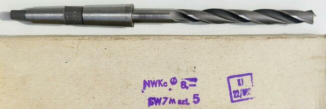 WIERTŁO DO METALU NWKc 8 HSS MK1 DIN 345 Krajowe BHH BAILDON