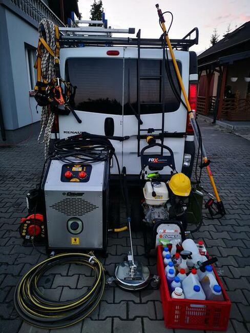 Mycie kostki brukowej, dachów, przeszkleń