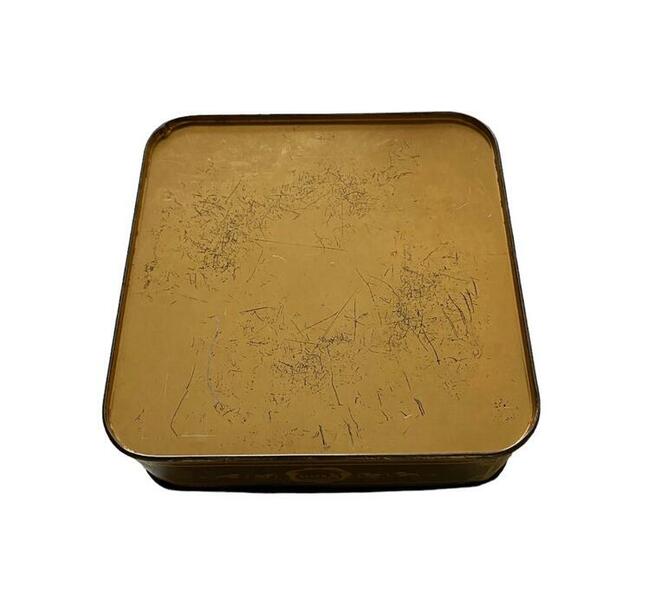 Ozdobna stalowa puszka po kawie Kärnkaffe