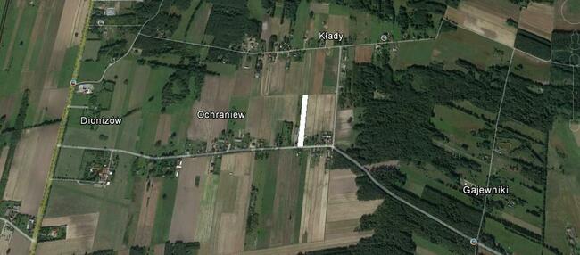 Działka budowlana z małym domkiem 61 ar Dionizów
