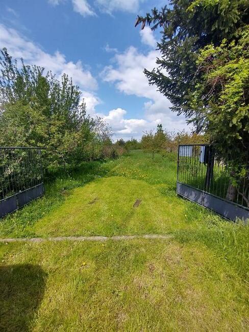 Działka budowlana z małym domkiem 61 ar Dionizów