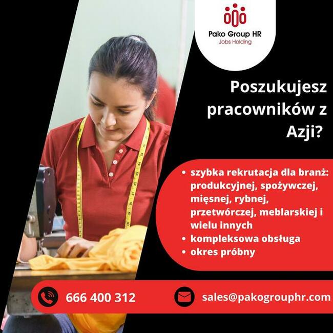 Pracownicy z Azji. Rekrutacja pracowników tymczasowych.