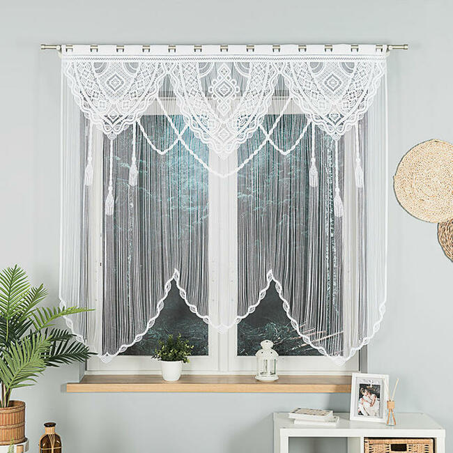 Modne firany typu Makrama, sklep z firanami, firana makarony