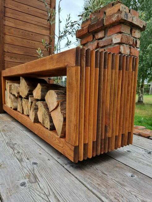 Stojak na drewno kominkowe 3D, poziomy 45 x 40 x 120cm