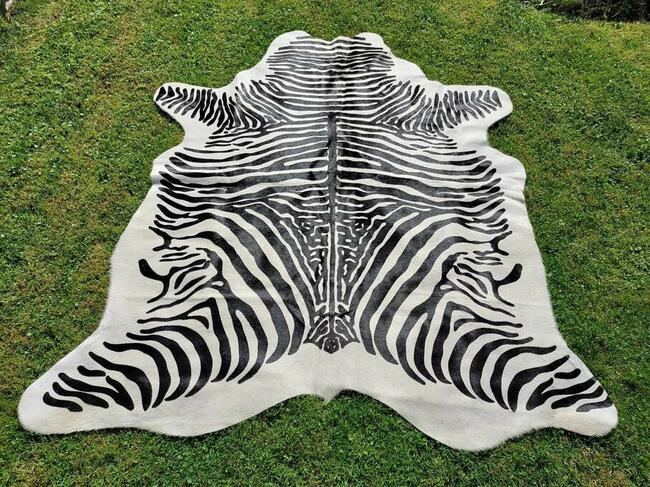Skóra z Zebry Skóra Naturalna Zebra Skóra Bydlęca Wzór Zebry