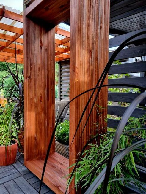 Stojak na drewno kominkowe opałowe 3D, 80 x 40 x 160cm