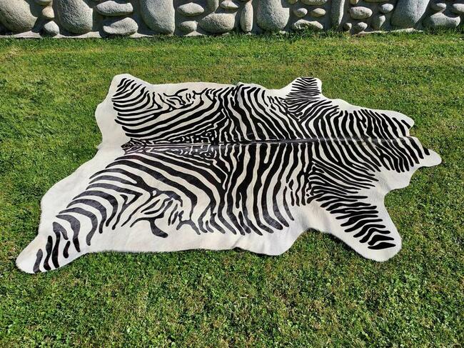 Skóra z Zebry Skóra Naturalna Zebra Skóra Bydlęca Wzór Zebry