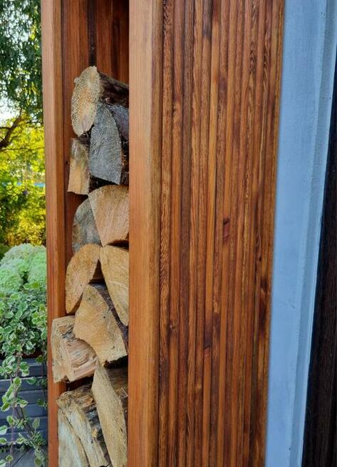 Stojak na drewno kominkowe 3D pionowy, 45 x 40 x 140cm