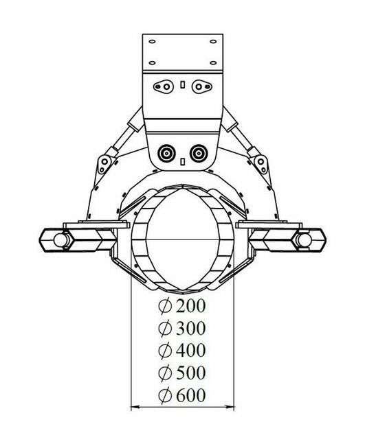 Przesadzarka do drzew do ładowarki, koparki lub ciągnika