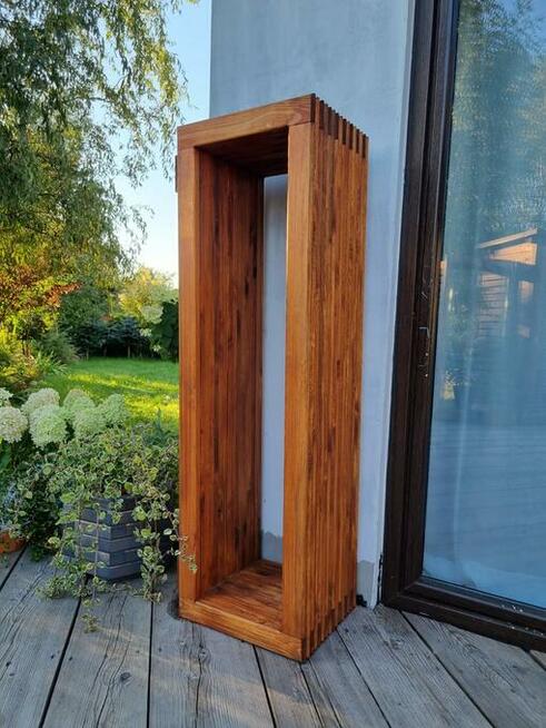 Stojak na drewno kominkowe 3D pionowy, 45 x 40 x 140cm