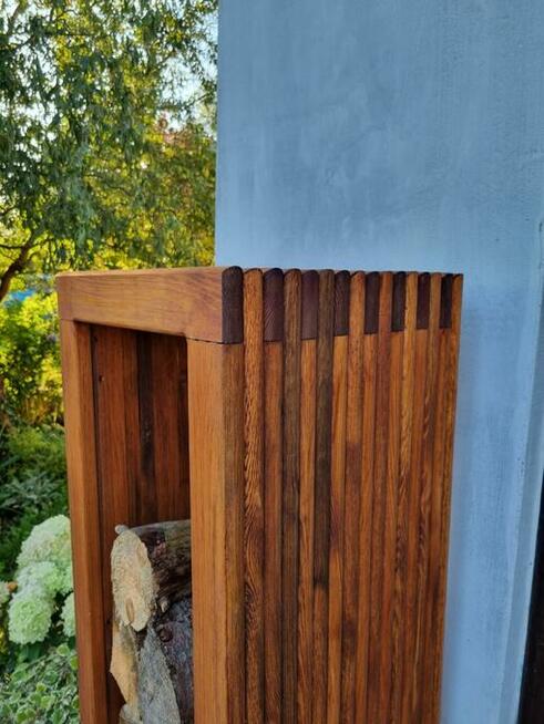 Stojak na drewno kominkowe 3D pionowy, 45 x 40 x 140cm