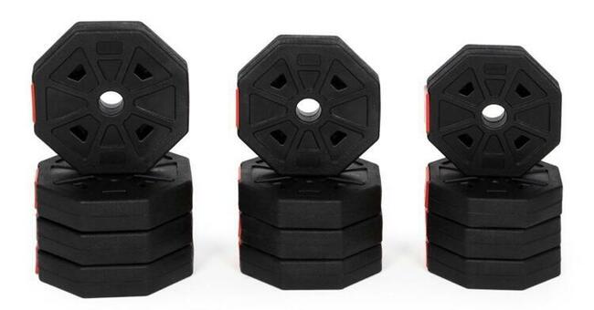 ZESTAW HANTLE HANTELKI CIĘŻARKI REGULOWANE 2x10kg FITNESS