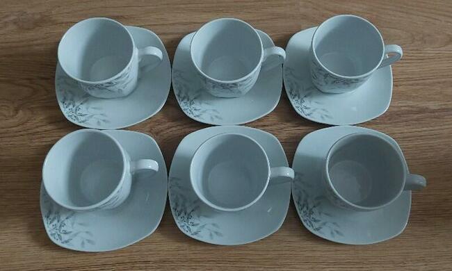 NOWY Zestaw filiżanek porcelanowych ze spodkami firmy Prima