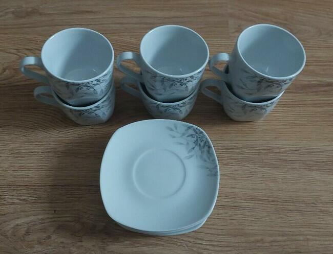NOWY Zestaw filiżanek porcelanowych ze spodkami firmy Prima
