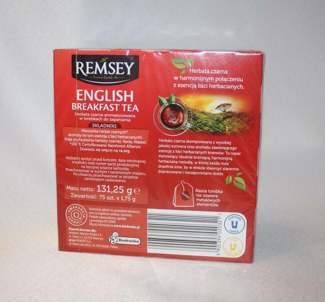 Herbata Remsey 75 t. z nutą cytryny earl grey strong english