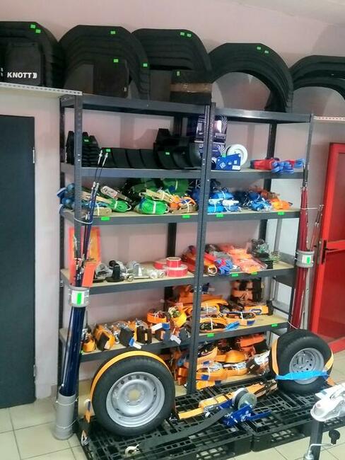 Części do przyczep, lawet, Lampy, Zaczepy, Koła, Pasy