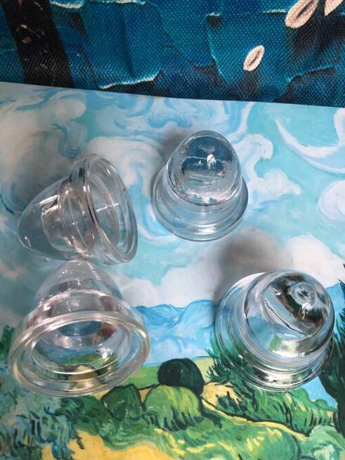 Stożek szklany do świec długich i tealight (4 sztuki)