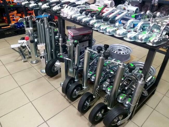 Części do przyczep, lawet, Lampy, Zaczepy, Koła, Pasy