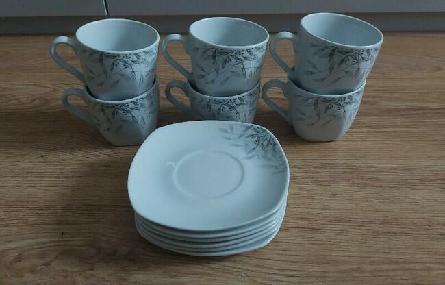 NOWY Zestaw filiżanek porcelanowych ze spodkami firmy Prima