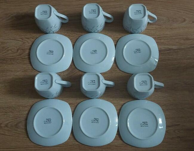 NOWY Zestaw filiżanek porcelanowych ze spodkami firmy Prima